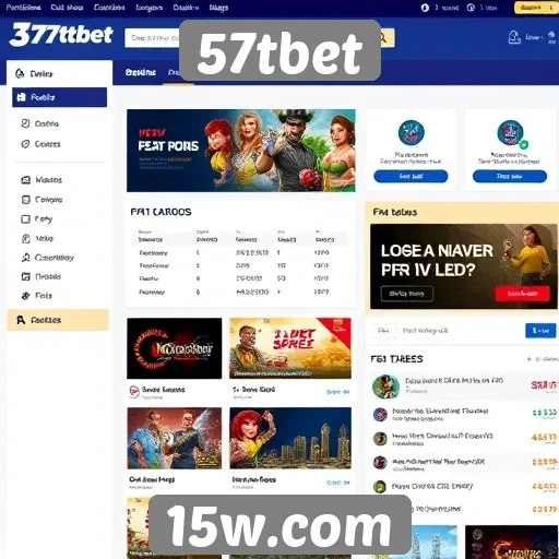 Interface do 57tbet é fácil de navegar